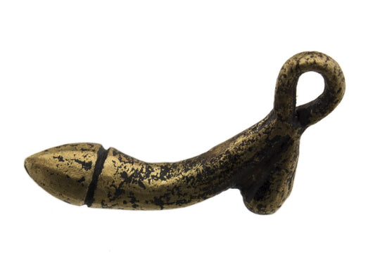 Porte-Clé Zizi En Laiton – Création Artisanale Du Cameroun