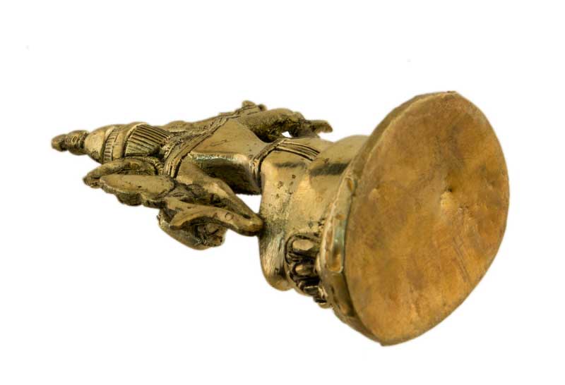 Statue Manjushri en Laiton 10 cm – Déité Bouddhiste Tibétaine du Népal