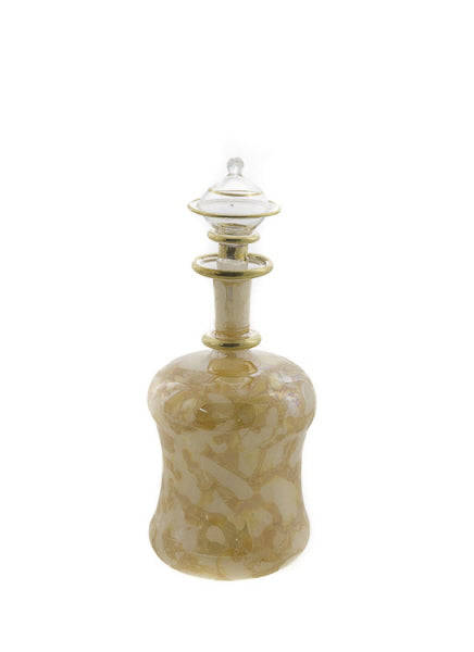 Flacon à Parfum Beige en Verre Soufflé – Artisanat Égyptien