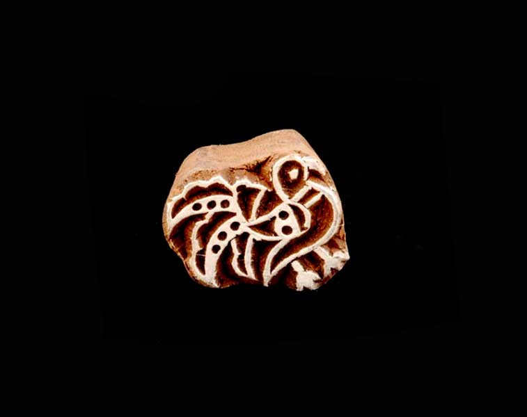 Tampon Encreur En Bois Sculpté – Motif Oiseau