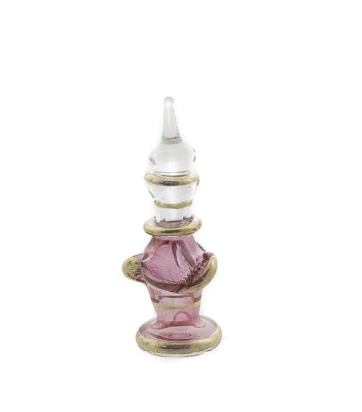 Flacon À Parfum Rose En Verre Soufflé – Artisanat Égyptien