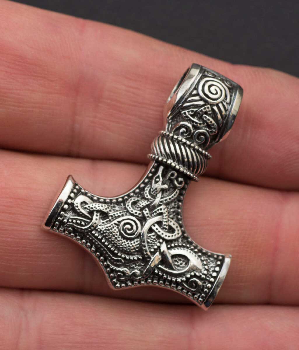 Pendentif Marteau de Thor Mjöllnir en Argent Massif 925 - Viking
