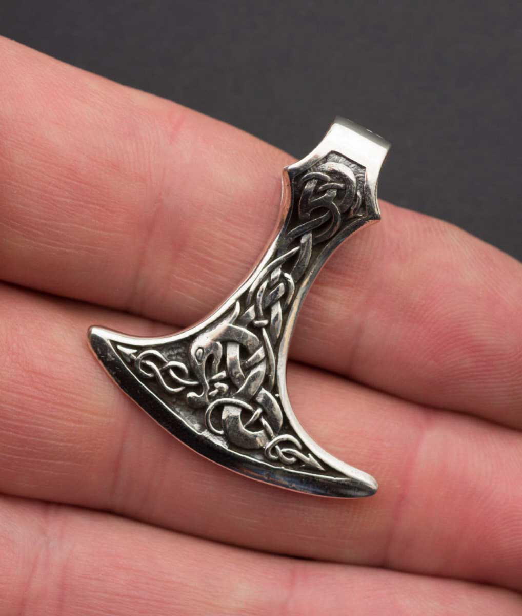 Pendentif Hache de Perun Heritage en Argent Massif 925