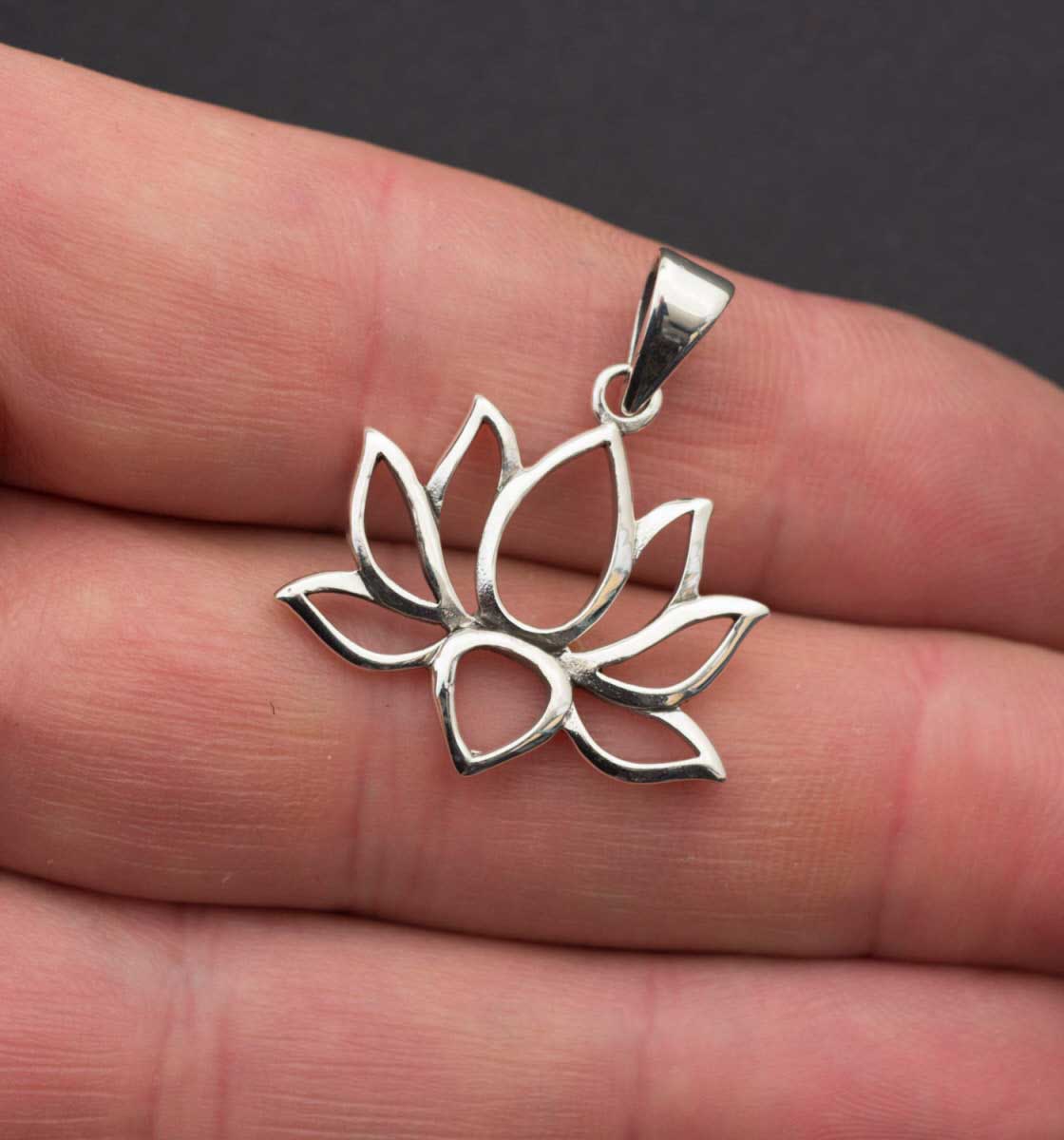 Pendentif Fleur de Lotus en Argent 925