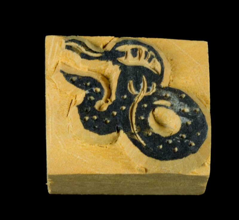 Tampon Encreur Serpent Naja en Bois Sculpté – Loisirs Créatifs – Népal