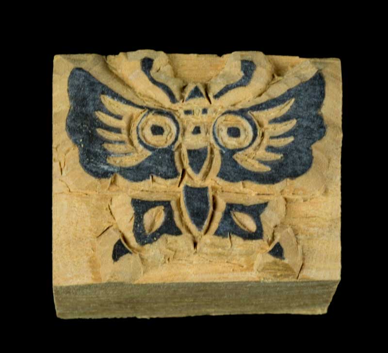 Petit Tampon Encreur Papillon – Bloc D’Impression En Bois Sculpté Népal
