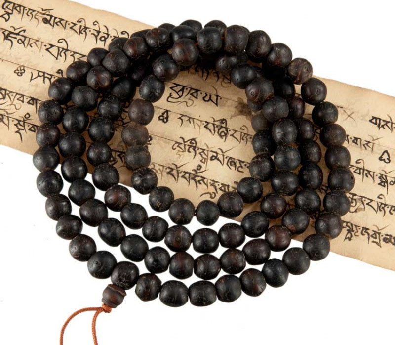 Ancien Mala Tibétain De Moine Bouddhiste – Phoenix Bodhi Tree En Graines De Bodhi