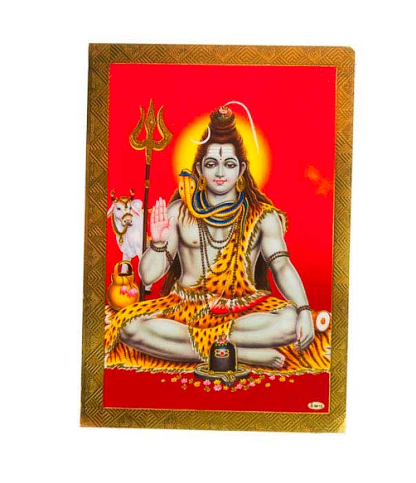 Cartes Hindouistes Lord Shiva – Papier Épais Avec Dorure