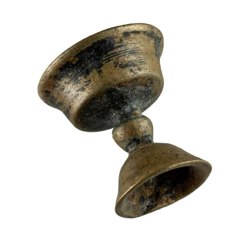 Lampe à beurre bouddhiste ancienne de monastère en laiton – offrande de lumière (plus de 30 ans)