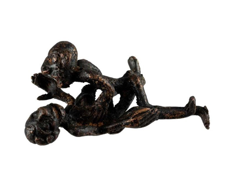 Statuette Érotique Africaine En Bronze – Sculpture Artisanale Du Cameroun