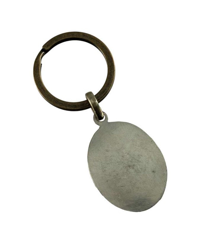Porte-Clé Om Bouddhiste Tibétain en Laiton et Résine – Népal