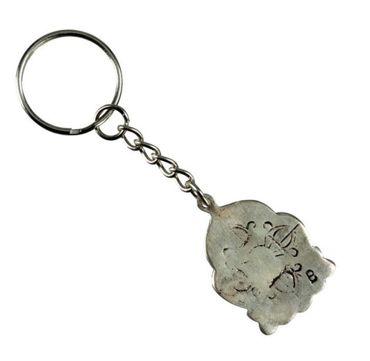 Porte-Clé Om Tibétain et Lotus en Métal – Artisanat Népalais