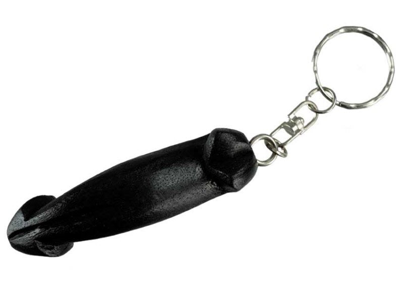 Porte-Clé Zizi Rigolo En Bois – Accessoire Humoristique Thaïlandais
