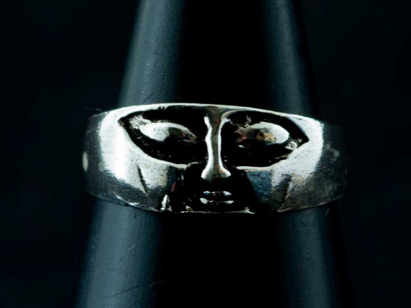Bague de pied Le Visage en argent 925 – Bijou d’orteil ethnique