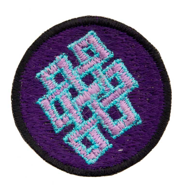 Écusson Brodé Nœud Sans Fin Violet – Symbole Infini Bouddhiste Du Népal