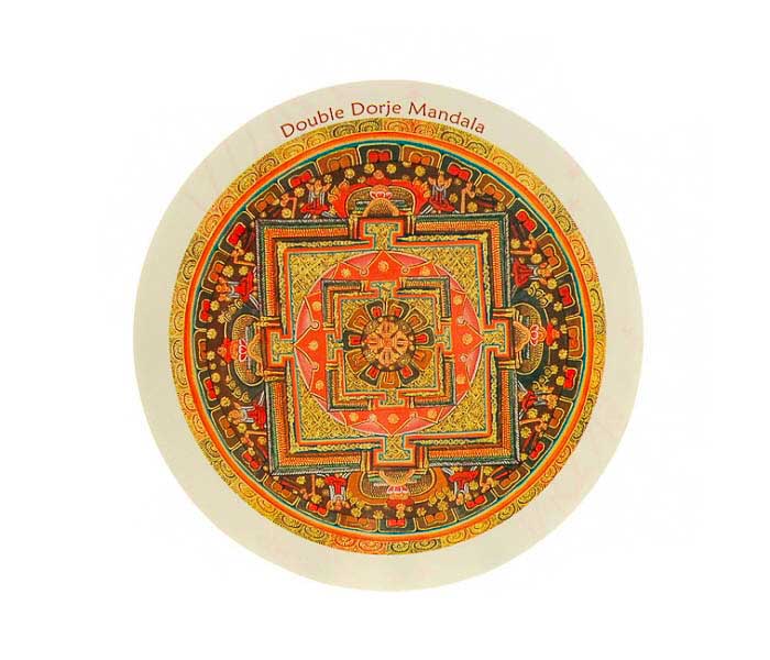 Autocollant Double Dorje Mandala – Symbole Du Bouddhisme Tibétain