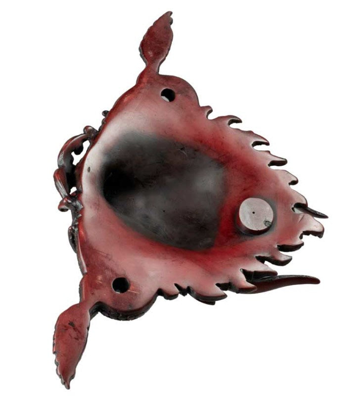 Masque Yamantaka en Résine Bordeaux 37 cm – Décoration Murale Népal