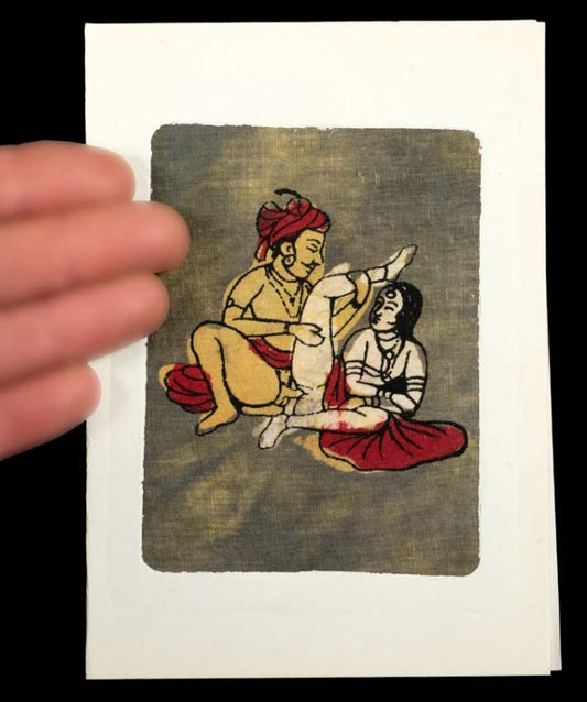 Tenture Kamasutra Batik – Carte Postale Érotique d’Inde