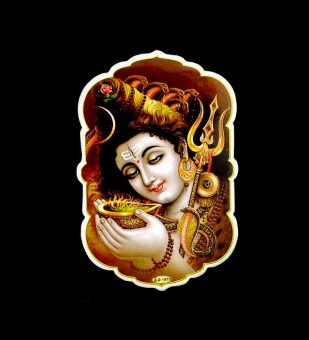 Autocollant Sticker Hindou – Shiva Et Sa Conque