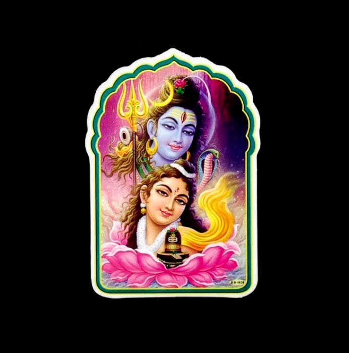 Autocollant Sticker Hindou – Shiva Et Parvati