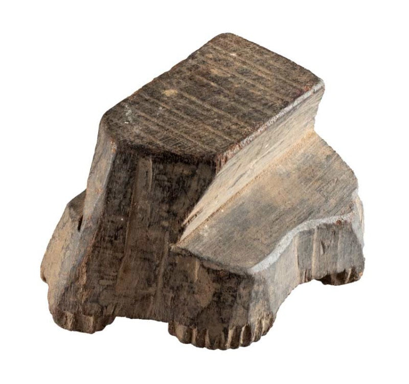 Tampon Indien En Bois Ancien Du Rajasthan Motif Ornemental
