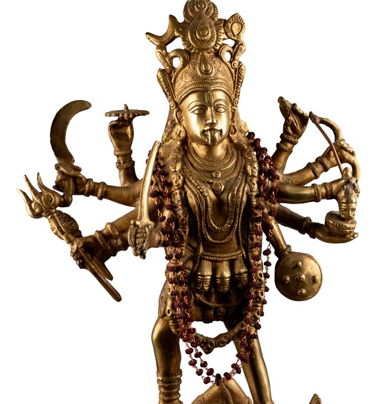 Chapelet Mala Décoratif En Graine De Rudraksha – Collier Pour Statue De Divinité
