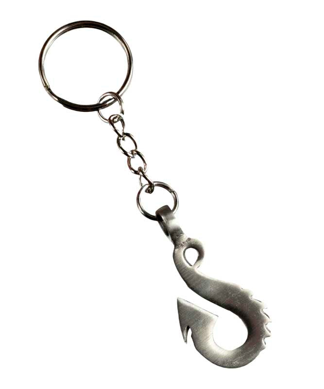 Bijou de Sac ou Porte-Clé Maori Hameçon en Métal – Symbole Océanique