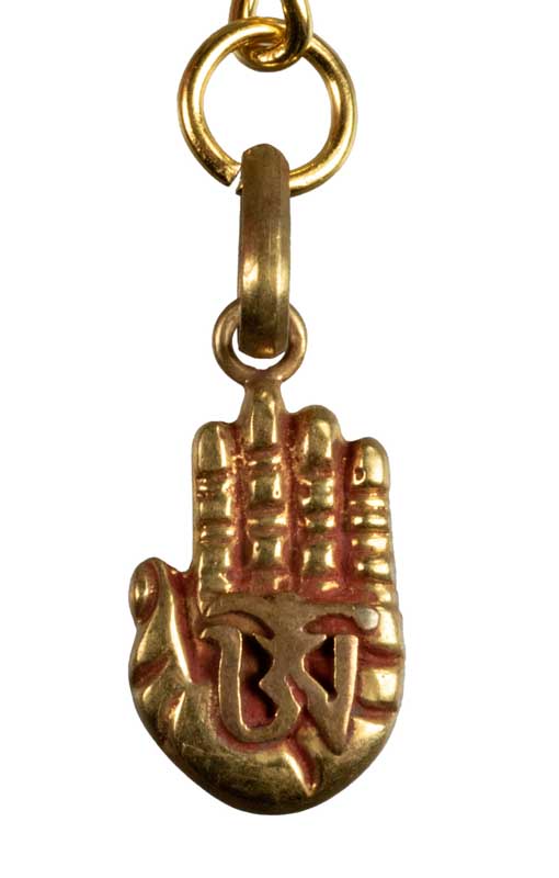 Porte-Clés Main de Bouddha avec Om Sacré – Bijou de Sac Spirituel