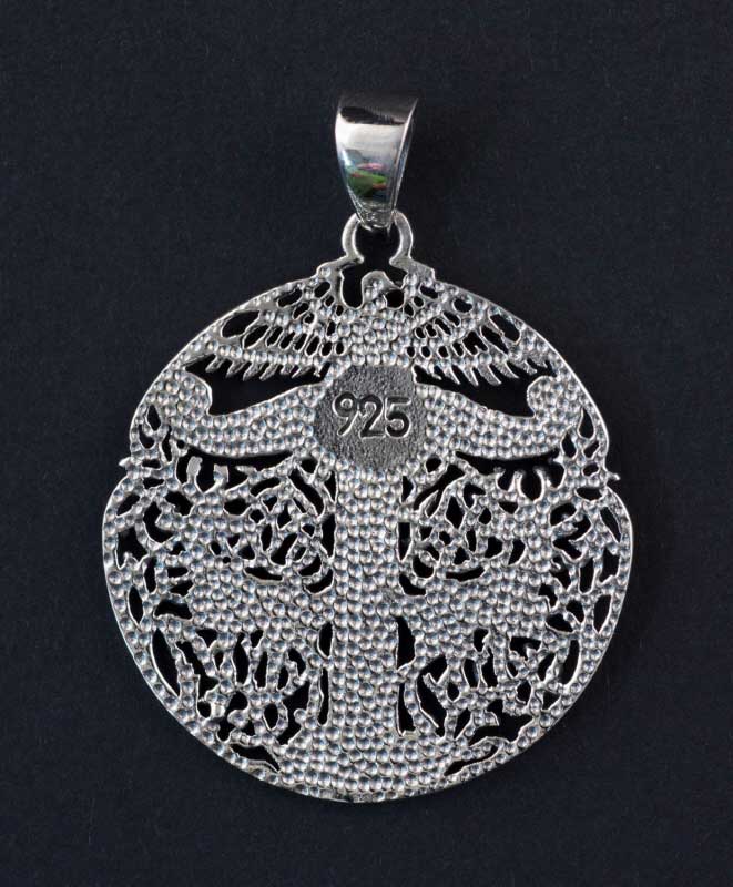 Pendentif Rune Irminsul Yggdrasil en Argent Massif 925 - Viking