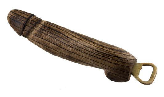 Décapsuleur Zizi En Bois Brûlé De Suar – Objet Insolite Artisanal D’Indonésie
