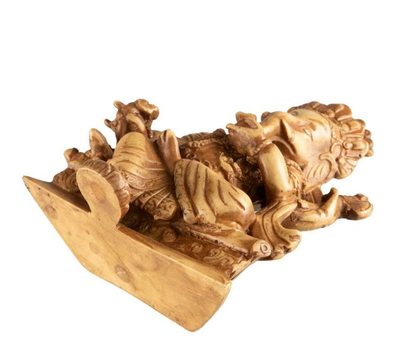 Statue Ganesh En Résine Beige – Artisanat Népalais