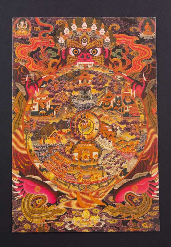 Carte Postale Roue De La Vie Bhavachakra – Symbole Bouddhiste Tibétain