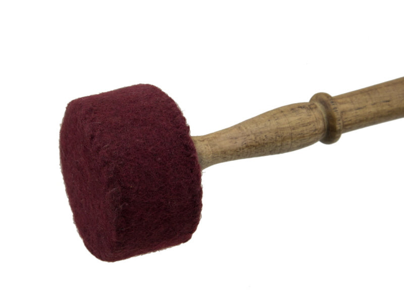 Grande Mailloche en Bois et Feutre pour Gong ou Bol Chantant – Fabrication Artisanale du Népal