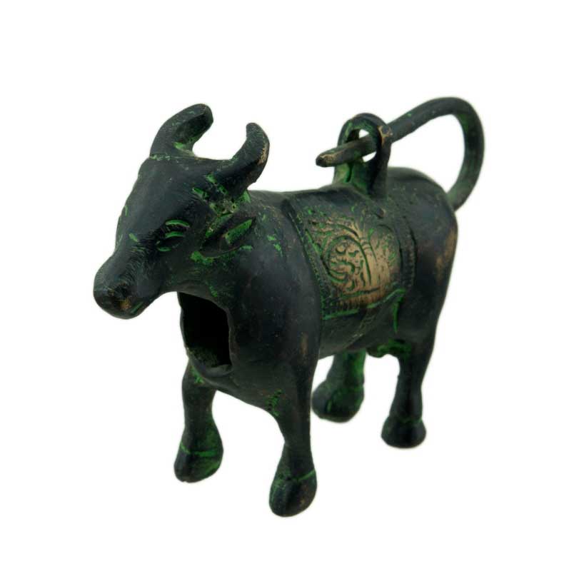 Cadenas Décoratif Vache Sacrée En Métal – Artisanat Traditionnel Indien