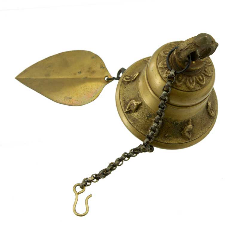 Cloche à Vent Bouddhiste Tibétaine avec Feuille de Lotus – Haute Qualité Sonore