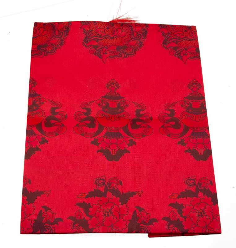 Khata KATA écharpe de félicité rouge – écharpe rituelle tibétaine en soie