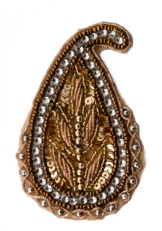 Écusson Brodé Cachemire Avec Strass – Artisanat Indien