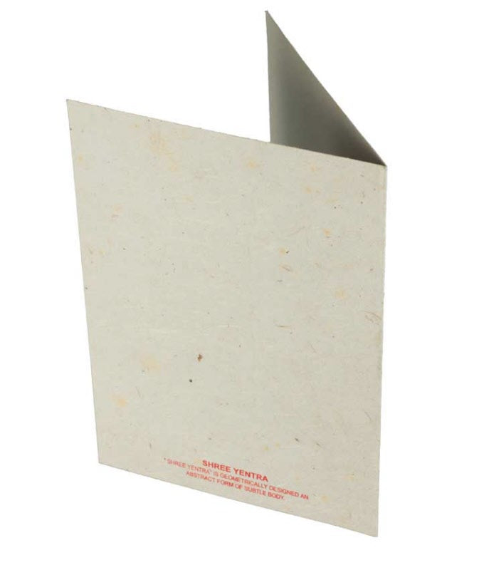 Carte De Vœux Bouddhiste Sri Yantra – Papier Népalais Artisanat Spirituel