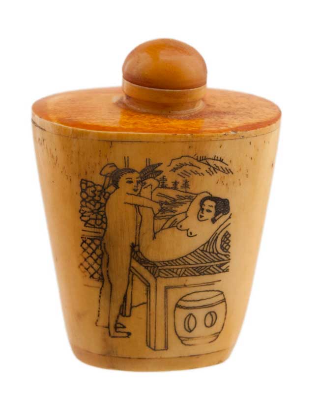 Ancienne Tabatière Kamasutra – Fiole à Tabac Artisanale du Népal