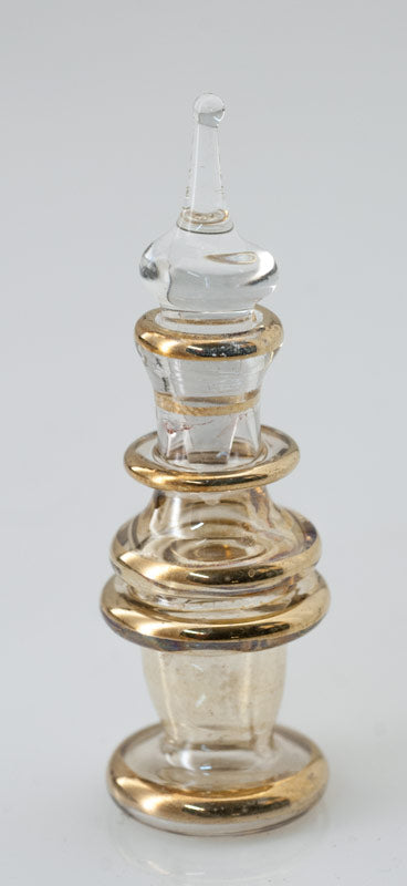 Flacon À Parfum Doré En Verre Soufflé – Artisanat Égyptien