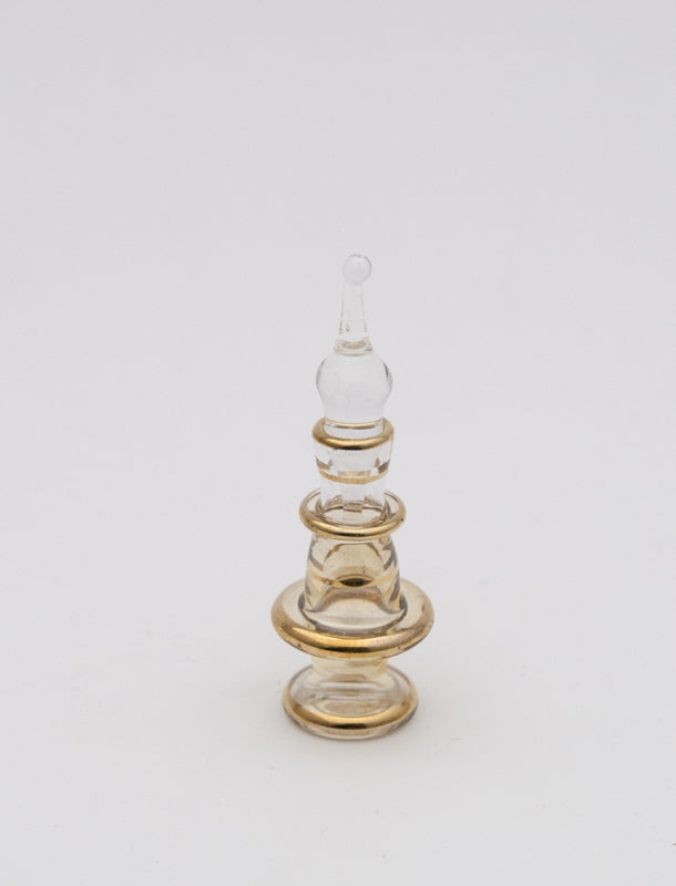 Flacon à Parfum Beige en Verre Soufflé – Artisanat Égyptien