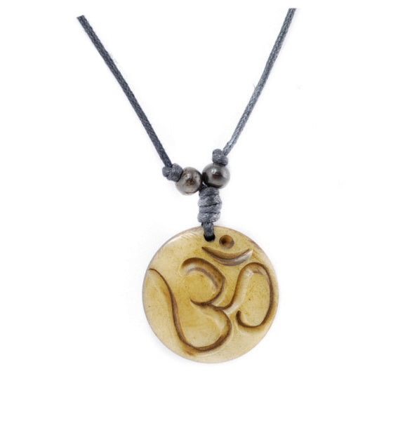 Collier Pendentif Om Mani Padme Aum Tibétain