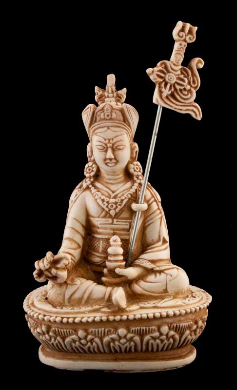 Statue Padmasambhava Gourou Rinpoché Tibétaine en Résine 14,5 cm – Artisanat Népalais