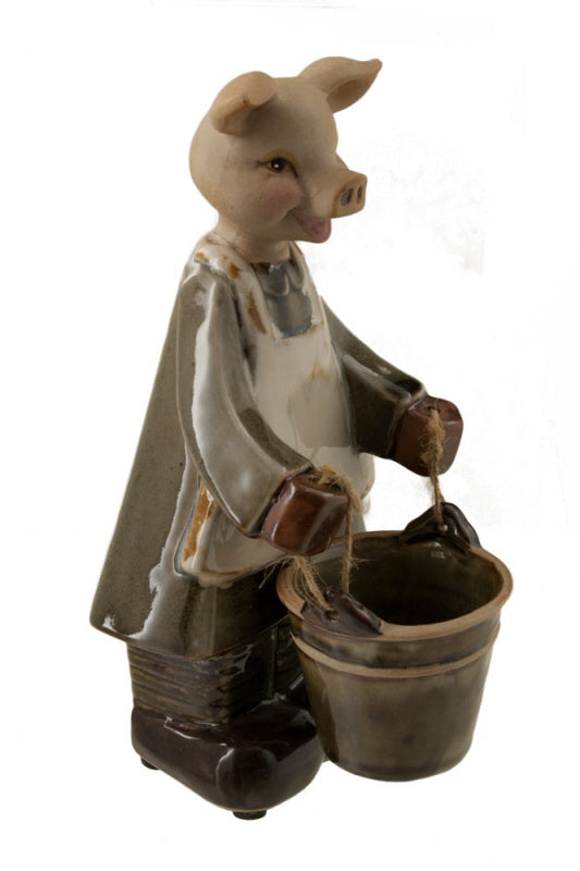 Vide-Poche Cochon en Céramique – Statuette Décorative