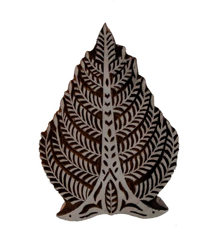 Tampon Encreur En Bois Sculpté – Motif Arbre De Vie