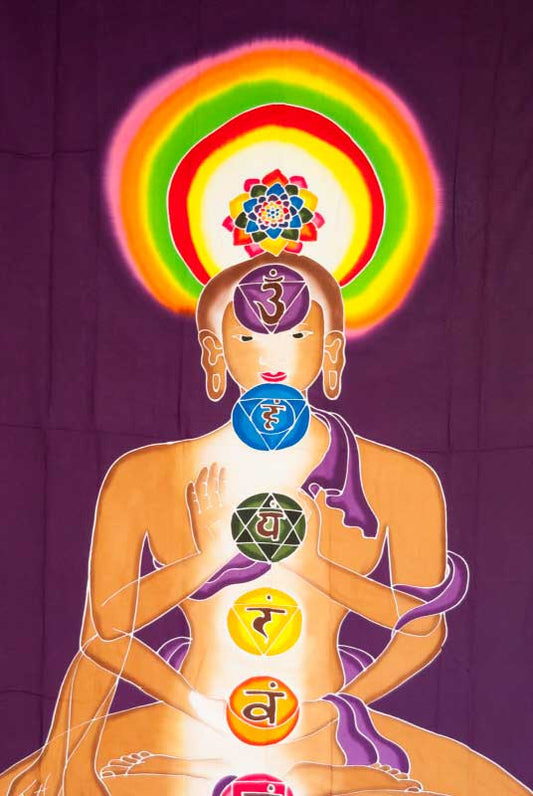 Batik Chakra Connexion – Peinture Artisanale sur Coton de Bali