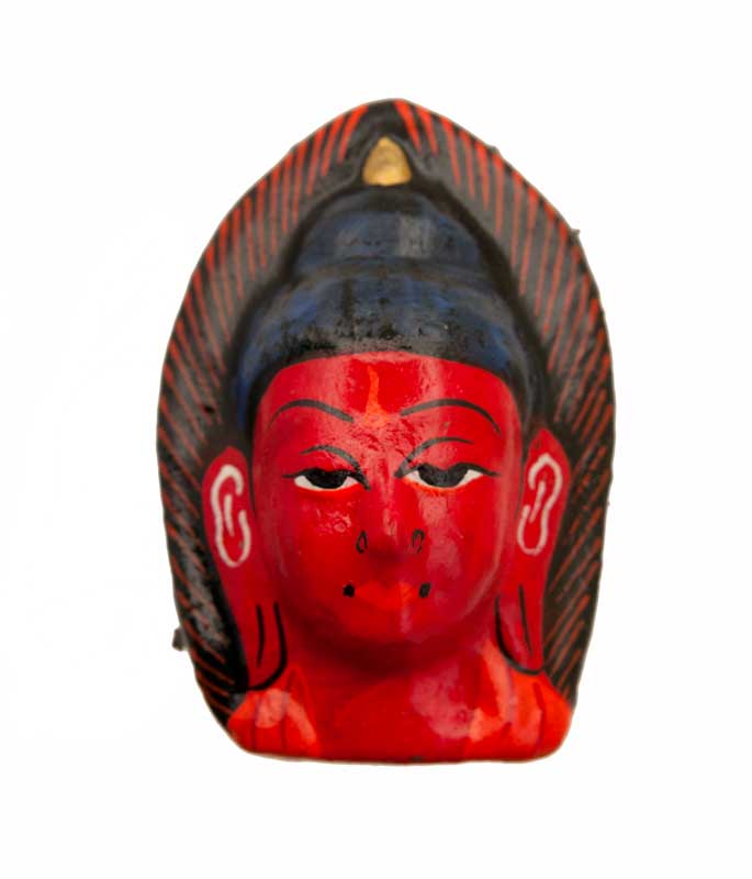 Magnet Bouddha Amitabha Rouge – Décoration Bouddhiste Tibétaine Artisanale Du Népal