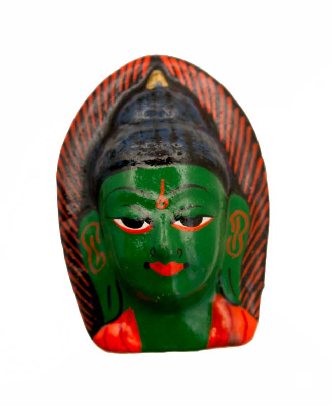 Magnet Bouddha Amoghasiddhi Vert – Décoration Bouddhiste Tibétaine Artisanale Du Népal