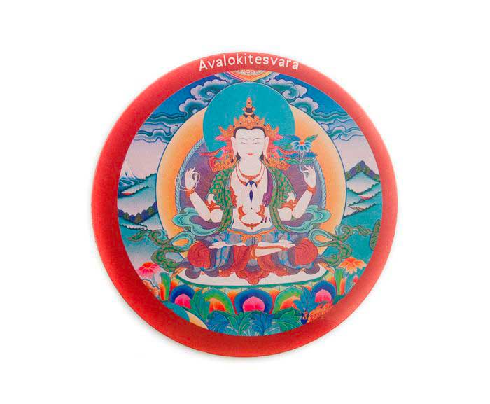 Magnet Bouddha Avalokiteshvara – Symbole De Compassion Du Bouddhisme Tibétain