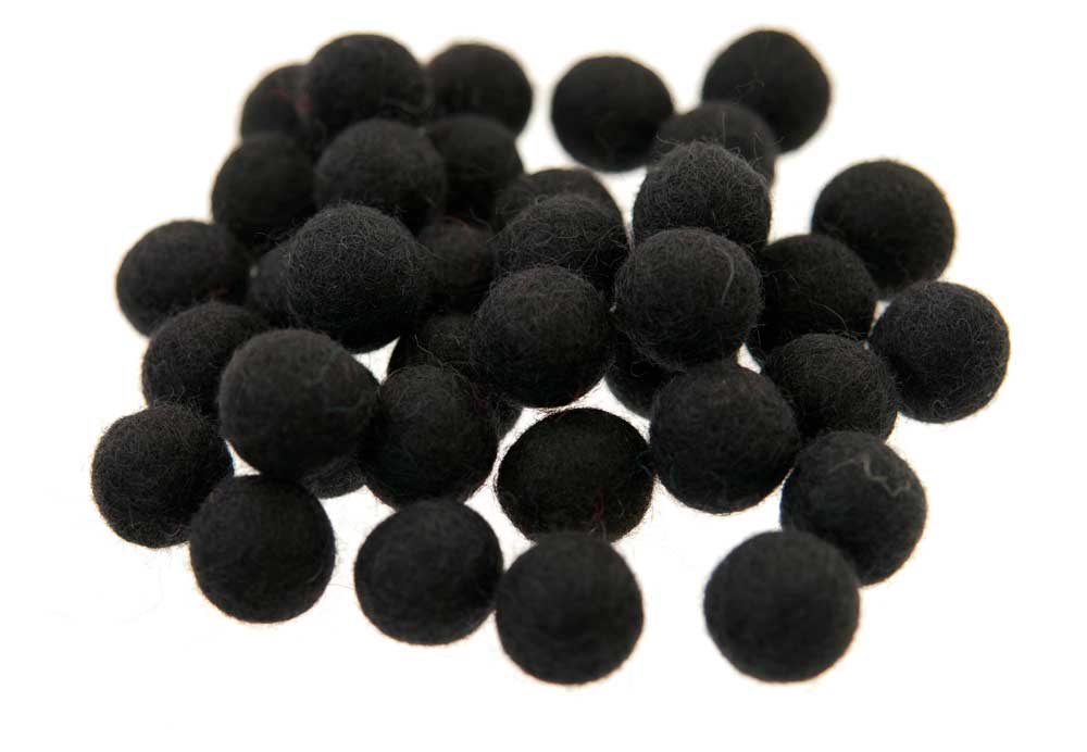Perles en Feutrine de Laine Naturelle 10 mm – Lot de 50 – Artisanat du Népal